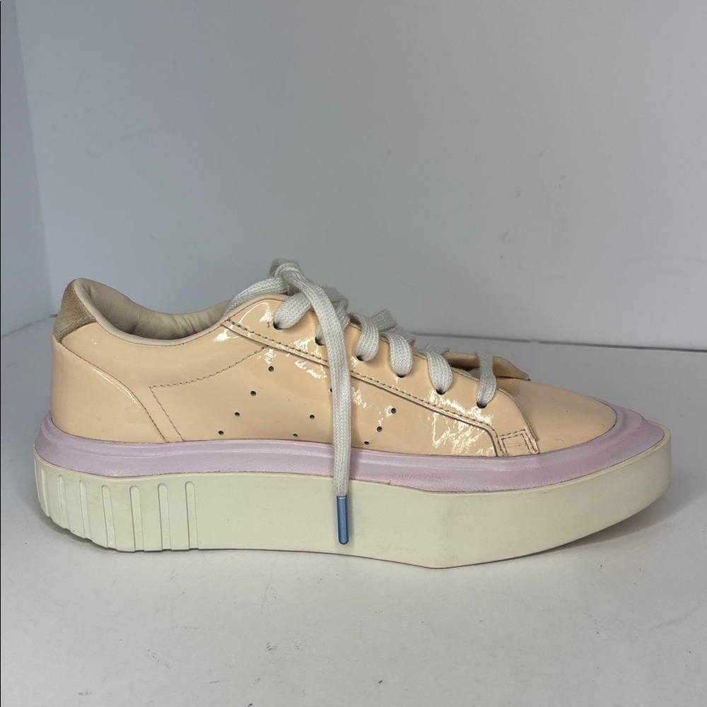 Adidas Originals Hyper Sleek Platform Sneakers Size 6 tan pink blue - Picture 6 of 15